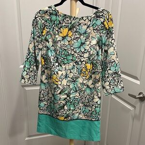The Limited Floral Tunic - Yellow and Green